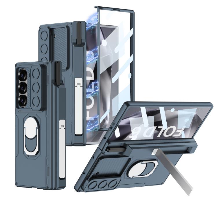 For Samsung Galaxy Z Fold6 GKK Integrated Folding Armored Shell PC Phone Case with Pen Box(Green) - Galaxy Z Fold6 5G Cases by GKK | Online Shopping UK | buy2fix