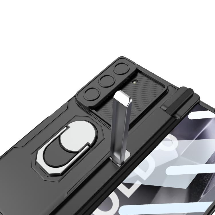 For Samsung Galaxy Z Fold6 GKK Integrated Folding Armored Shell PC Phone Case with Pen Box(Silver) - Galaxy Z Fold6 5G Cases by GKK | Online Shopping UK | buy2fix