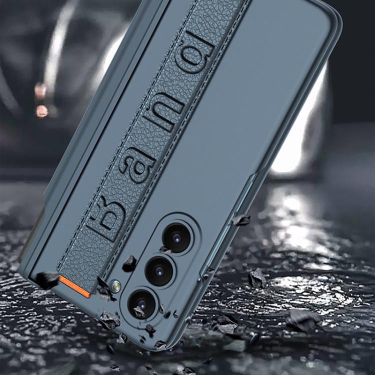 For Samsung Galaxy Z Fold6 GKK Integrated Magnetic Folding Hinge Phone Case with Wrist Strap & Pen Holder(Mountain Gray) - Galaxy Z Fold6 5G Cases by GKK | Online Shopping UK | buy2fix