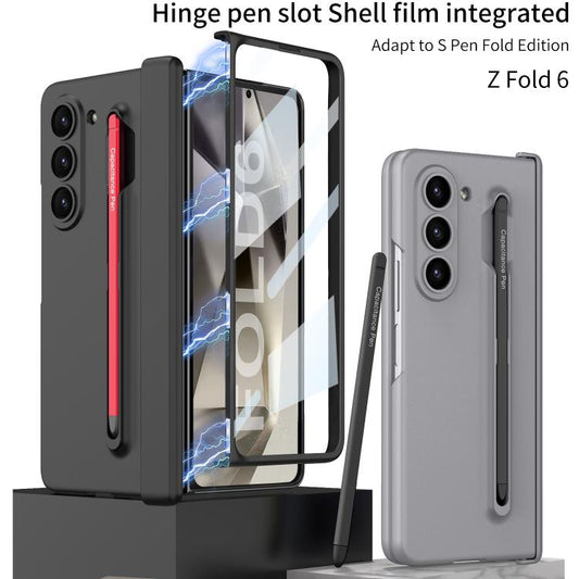 For Samsung Galaxy Z Fold6 GKK Magnetic Integrated Phone Case with Pen Slots, Include Pen(Titanium Grey) - Galaxy Z Fold6 5G Cases by GKK | Online Shopping UK | buy2fix