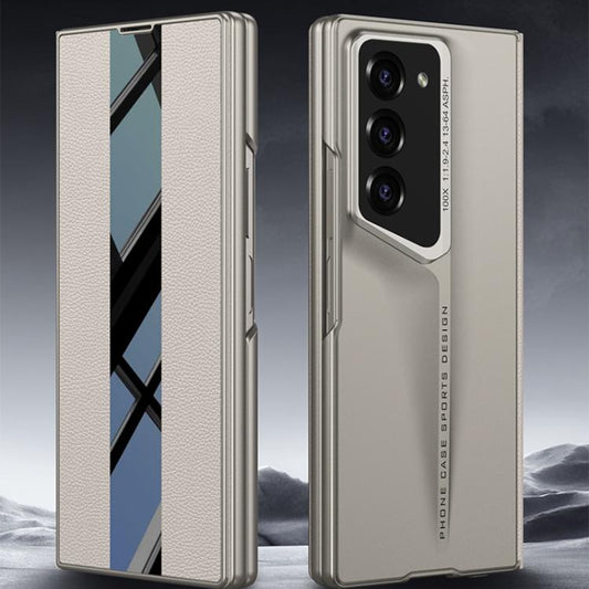 For Samsung Galaxy Z Fold6 GKK Integrated Blade Flip PU Phone Case(Titanium Grey) - Galaxy Z Fold6 5G Cases by GKK | Online Shopping UK | buy2fix
