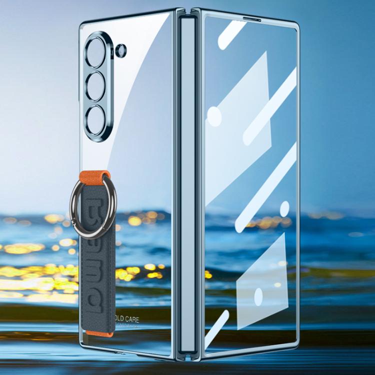 For Samsung Galaxy Z Flip6 / Flip7 FE GKK Integrated Phantom Plating Side Wrist Strap Ring Phone Case(Mountain Gray) - Galaxy Z Flip6 5G Cases by GKK | Online Shopping UK | buy2fix