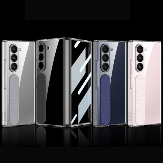 For Samsung Galaxy Z Fold6 GKK Integrated Phantom Silicone Wristband Transparent Phone Case(Blue) - Galaxy Z Fold6 5G Cases by GKK | Online Shopping UK | buy2fix