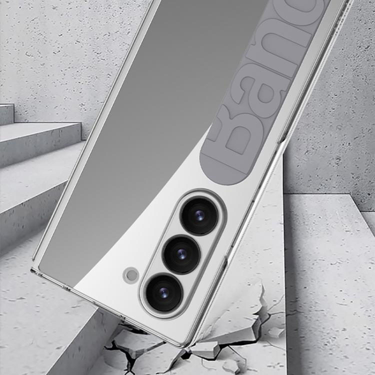 For Samsung Galaxy Z Fold6 GKK Integrated Phantom Silicone Wristband Transparent Phone Case(Blue) - Galaxy Z Fold6 5G Cases by GKK | Online Shopping UK | buy2fix