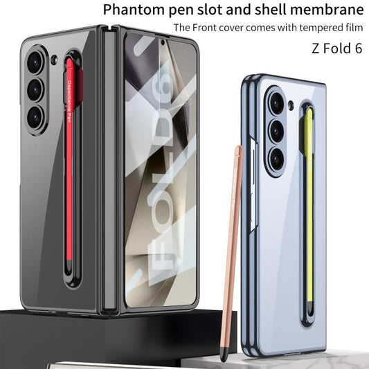 For Samsung Galaxy Z Fold6 GKK Integrated PC Phone Case with Pen Slot, Include Pen(Titanium Gray) - Galaxy Z Fold6 5G Cases by GKK | Online Shopping UK | buy2fix