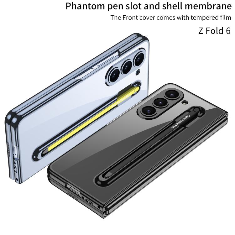 For Samsung Galaxy Z Fold6 GKK Integrated PC Phone Case with Pen Slot, Include Pen(Black) - Galaxy Z Fold6 5G Cases by GKK | Online Shopping UK | buy2fix