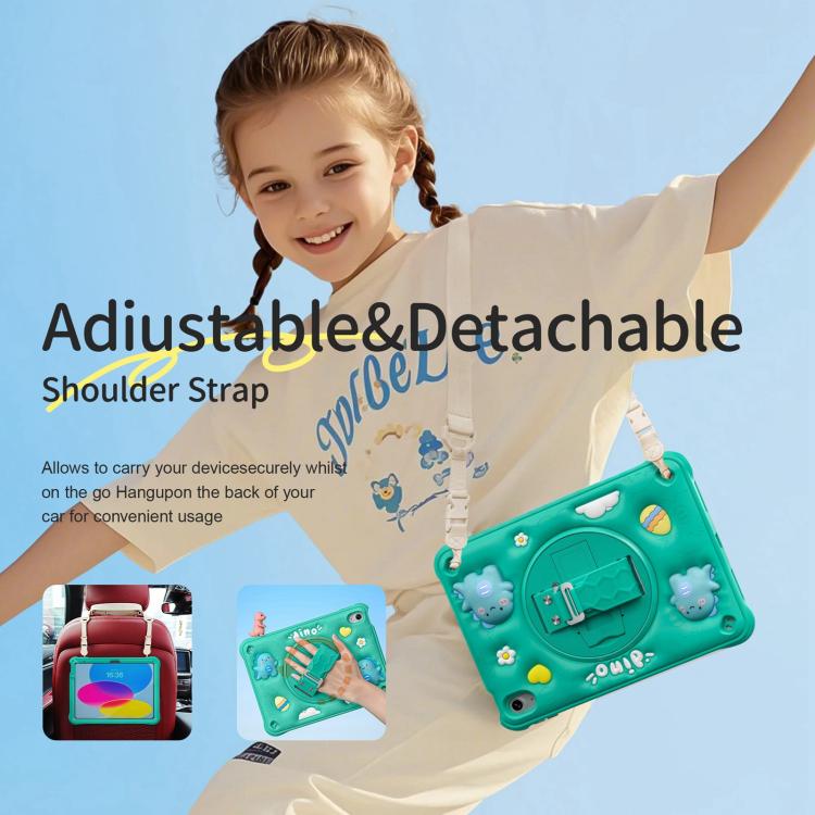 For iPad 2025 / 2022 Dragon Rotation Kickstand Silicone Hybrid PC Tablet Case(Green) - iPad 2025 / 2022 Cases by buy2fix | Online Shopping UK | buy2fix