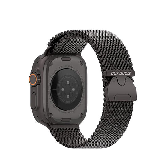 For Apple Watch 42mm / 41mm / 40mm / 38mm DUX DUCIS Milanese Air Series Stainless Steel Magnetic Watch Strap(Gun Grey) - Watch Bands by DUX DUCIS | Online Shopping UK | buy2fix