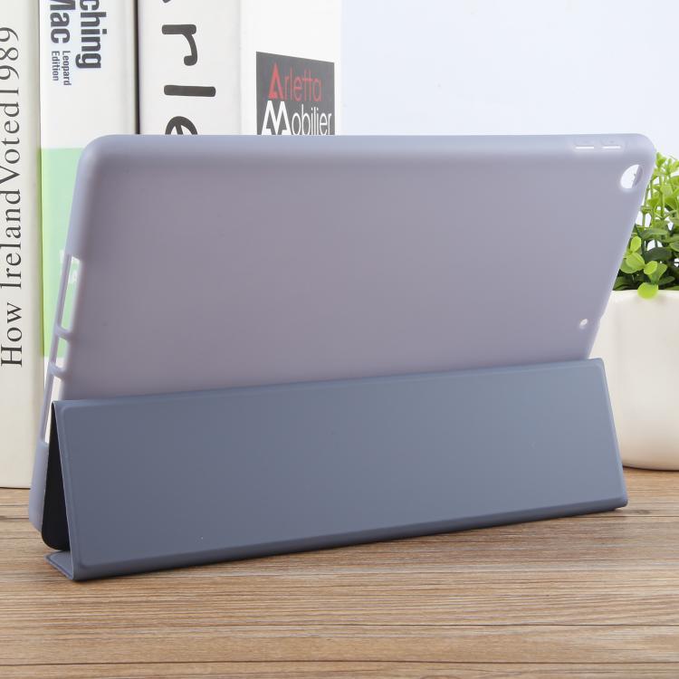 For iPad 10.2 2021 / 2020 / 2019 GEBEI 3-folding Holder Shockproof Flip Leather Tablet Case(Lavender Purple) - iPad 10.2 Cases by GEBEI | Online Shopping UK | buy2fix