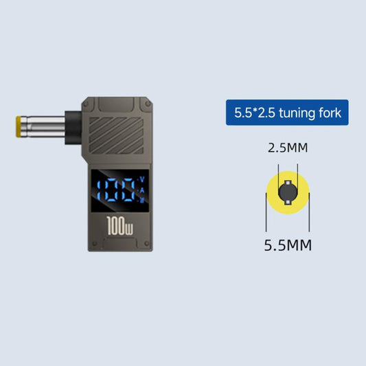100W Computer Charging Digital Display Adapter, Specification:Type-C to DC5.5x2.5mm - Universal Power Adapter by buy2fix | Online Shopping UK | buy2fix