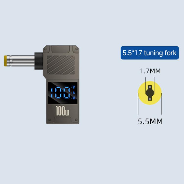 100W Computer Charging Digital Display Adapter, Specification:Type-C to DC5.5x1.7mm - Universal Power Adapter by buy2fix | Online Shopping UK | buy2fix