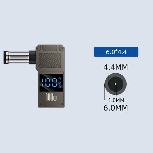 100W Computer Charging Digital Display Adapter, Specification:Type-C to DC6.0x4.4mm - Universal Power Adapter by buy2fix | Online Shopping UK | buy2fix