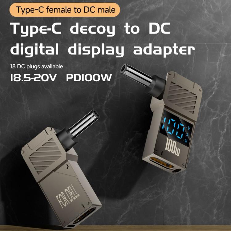 100W Computer Charging Digital Display Adapter, Specification:Type-C to DC4.0x1.35mm - Universal Power Adapter by buy2fix | Online Shopping UK | buy2fix