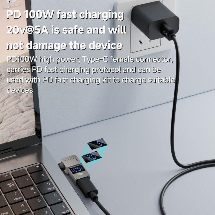 100W Computer Charging Digital Display Adapter, Specification:Type-C to DC5.5x1.7mm - Universal Power Adapter by buy2fix | Online Shopping UK | buy2fix