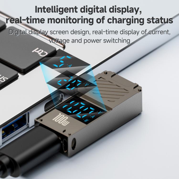 100W Computer Charging Digital Display Adapter, Specification:Type-C to DC6.0x0.6mm - Universal Power Adapter by buy2fix | Online Shopping UK | buy2fix
