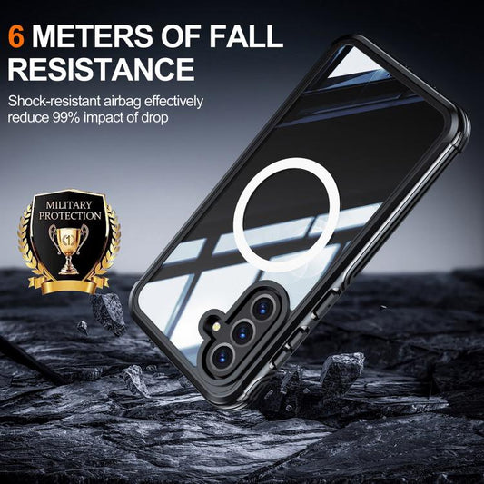 For Samsung Galaxy A36 / A56 RedPepper Tempered Glass MagSafe Phone Case(Black) - Galaxy Phone Cases by RedPepper | Online Shopping UK | buy2fix