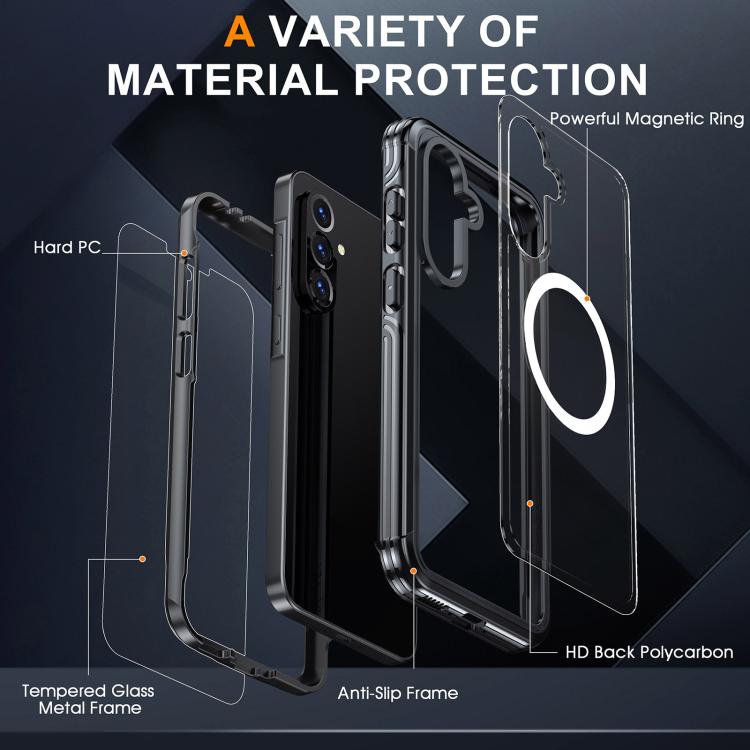 For Samsung Galaxy A36 / A56 RedPepper Tempered Glass MagSafe Phone Case(Purple) - Galaxy Phone Cases by RedPepper | Online Shopping UK | buy2fix