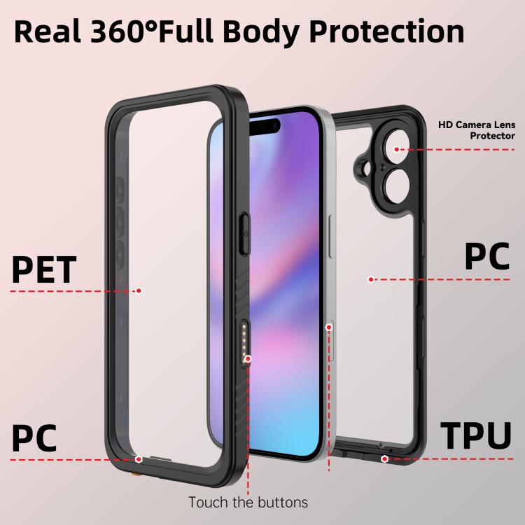 For iPhone 17 RedPepper Waterproof Phone Case(Black) - iPhone 17 Cases by RedPepper | Online Shopping UK | buy2fix