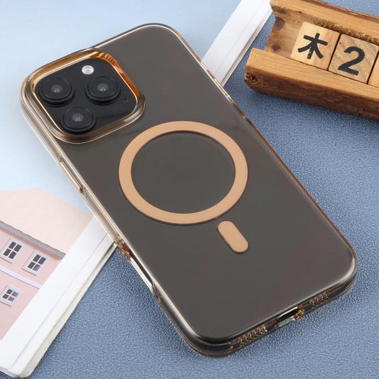 For iPhone 16 Pro Max DFANS DESIGN Shield Magsafe Magnetic PC Phone Case(Transparent Gold) - iPhone 16 Pro Max Cases by DFANS DESIGN | Online Shopping UK | buy2fix