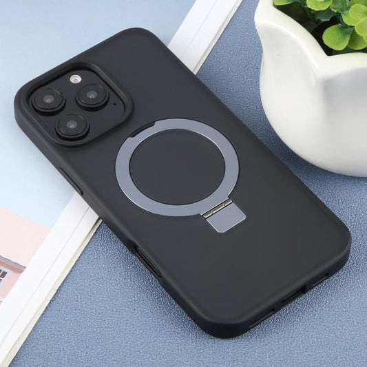 For iPhone 16 Pro Max DFANS DESIGN Frosted Magsafe Magnetic Holder Phone Case(Black) - iPhone 16 Pro Max Cases by DFANS DESIGN | Online Shopping UK | buy2fix