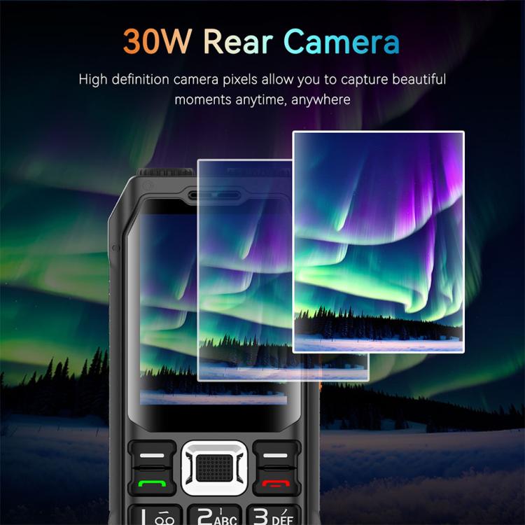 UNIWA M6000 Big Speaker Keypad Phone, 2.4 inch, Dual Flashlights, 21 Keys, SOS, FM, 4 SIM, GSM, Plug:UK Plug(Black) - Others by UNIWA | Online Shopping UK | buy2fix