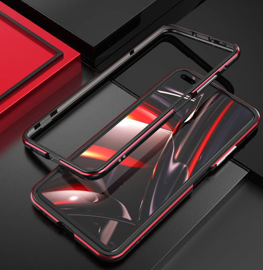 For Huawei Honor V30 Aluminum Alloy Shockproof Protective Bumper Frame(Black Red) - Honor Cases by buy2fix | Online Shopping UK | buy2fix