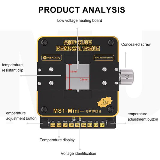 Mijing MS1-Mini Soldering Rework Preheating Station - Repair Fixture by MIJING | Online Shopping UK | buy2fix