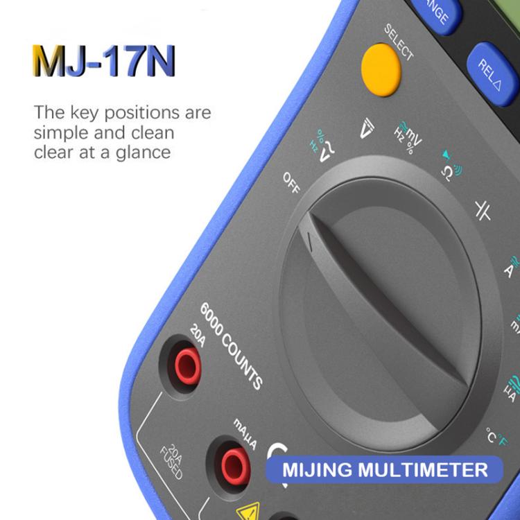 Mijing MJ-17N Auto Range LCD Display True-RMS High-precision Digital Multimeter - Digital Multimeter by MIJING | Online Shopping UK | buy2fix