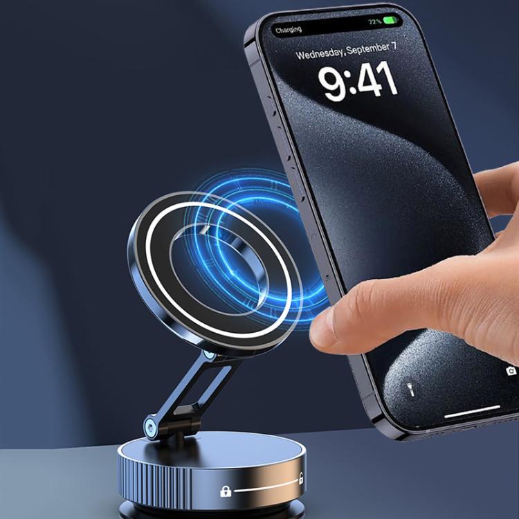 Q89 Foldable Vacuum MagSafe Magnetic Suction Cup Phone Holder(Silver) - Universal Car Holders by buy2fix | Online Shopping UK | buy2fix
