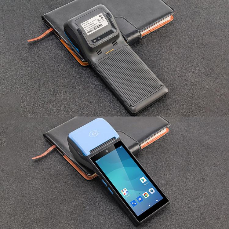 UNIWA V6P Thermal Label Printer Handheld PDA, 2GB+16GB, 5.45 inch Android 12 Mediatek MT6761 Quad Core, NFC, Network: 4G, Plug:US Plug(Black Blue) - UNIWA by UNIWA | Online Shopping UK | buy2fix