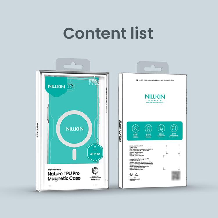 For iPhone 16e NILLKIN Ultra Clear Magnetic PC + TPU Phone Case(Transparent) - iPhone 16e Cases by NILLKIN | Online Shopping UK | buy2fix