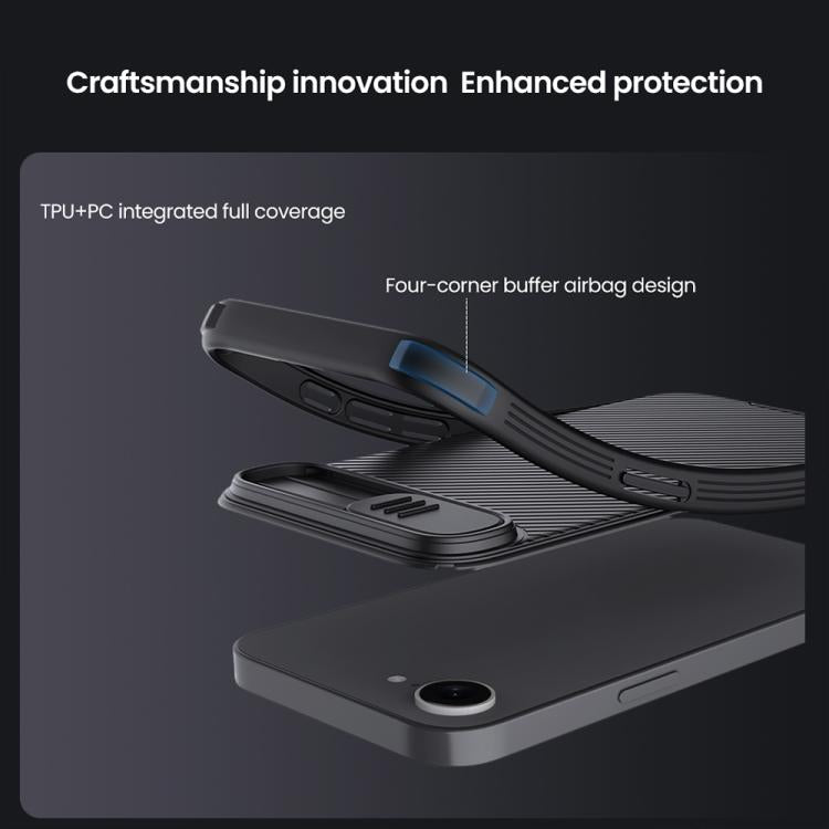 For iPhone 16e NILLKIN CamShield Pro Magnetic PC Phone Case(Black) - iPhone 16e Cases by NILLKIN | Online Shopping UK | buy2fix