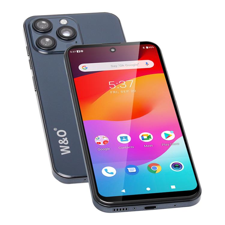 W&O X200 Pro, 4GB+128GB, 6.8 inch Android 10 Mediatek MT6765 Helio P35 Octa Core, Network: 4G, Plug:UK Plug(Blue) - UNIWA by buy2fix | Online Shopping UK | buy2fix