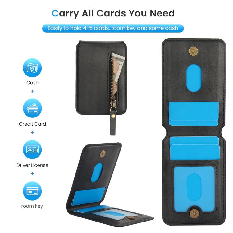 For iPhone XS Max Zipper Wallet Split MagSafe Leather Back Phone Case(Black) - More iPhone Cases by buy2fix | Online Shopping UK | buy2fix