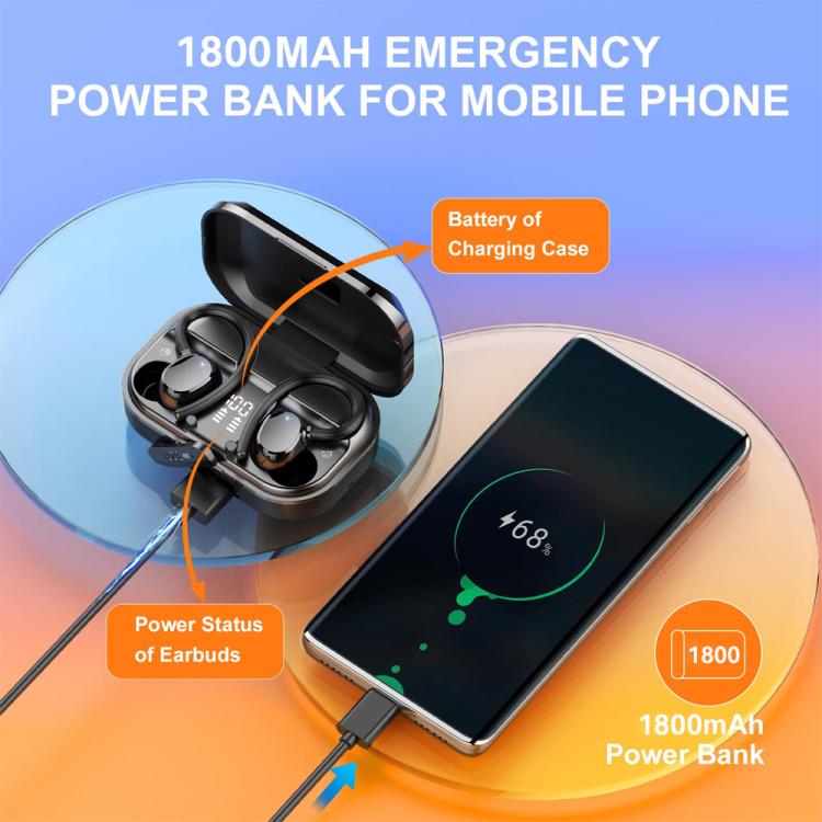 Q31 Ear-mounted ENC Noise Reduction Wireless Bluetooth Earphone(Black) - Bluetooth Earphone by buy2fix | Online Shopping UK | buy2fix