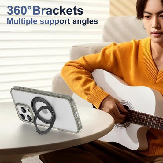 For iPhone 16 Pro Translucent Frosted MagSafe Holder Phone Case with AI Button(Grey) - iPhone 16 Pro Cases by buy2fix | Online Shopping UK | buy2fix