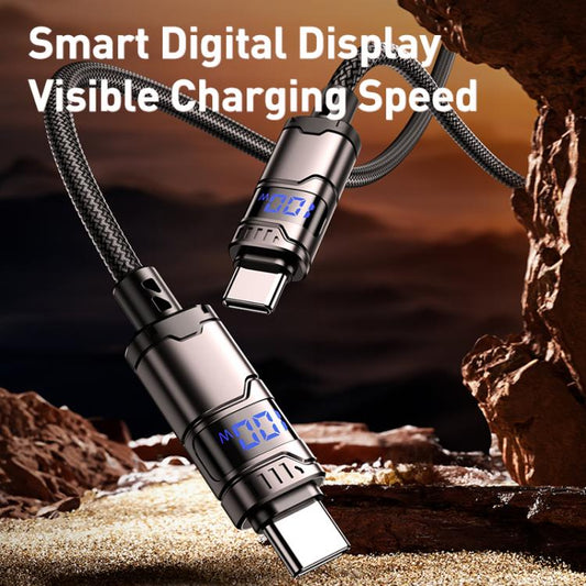 REMAX C01-AC 66W USB to Type-C Nylon Braided Data Cable, Length: 1.2m(Black) - USB-C & Type-C Cable by REMAX | Online Shopping UK | buy2fix