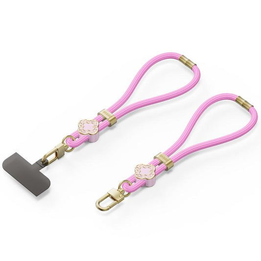DUX DUCIS Garden Series Begonia Pattern Adjustable Short Phone Lanyard(Pink) - Lanyards & Wrist Straps by DUX DUCIS | Online Shopping UK | buy2fix