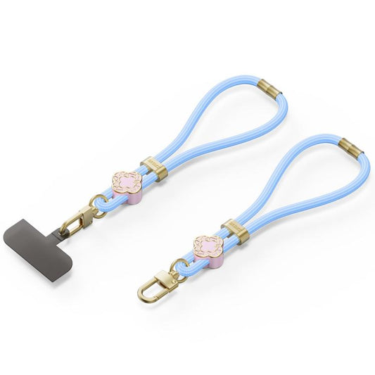 DUX DUCIS Garden Series Begonia Pattern Adjustable Short Phone Lanyard(Sky Blue) - Lanyards & Wrist Straps by DUX DUCIS | Online Shopping UK | buy2fix