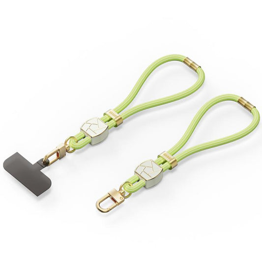 DUX DUCIS Garden Series Broken Ice Pattern Adjustable Short Phone Lanyard(Green Yellow) - Lanyards & Wrist Straps by DUX DUCIS | Online Shopping UK | buy2fix