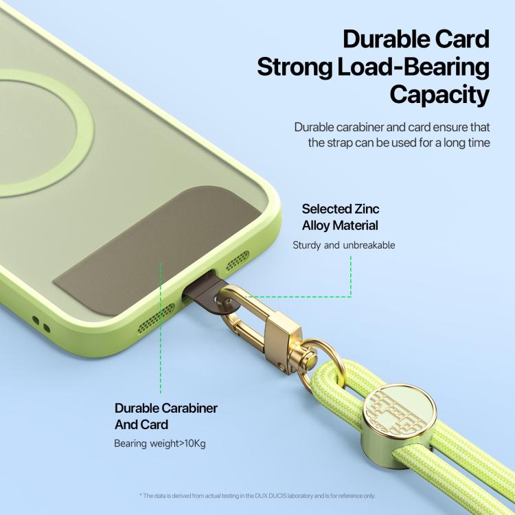 DUX DUCIS Garden Series Tile Pattern Adjustable Short Phone Lanyard(Green Yellow) - Lanyards & Wrist Straps by DUX DUCIS | Online Shopping UK | buy2fix