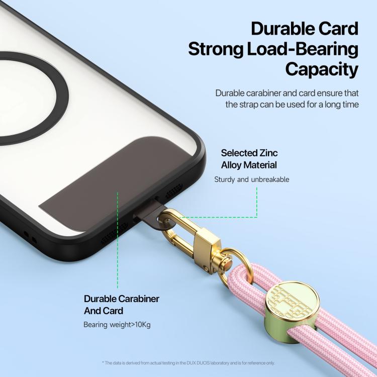 DUX DUCIS Garden Series Tile Pattern Adjustable Short Phone Lanyard(Light Pink) - Lanyards & Wrist Straps by DUX DUCIS | Online Shopping UK | buy2fix