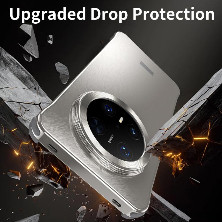 For Huawei Mate 60 Pro+ Micro Frosted Metal Phone Case(Titanium) - Huawei Cases by buy2fix | Online Shopping UK | buy2fix