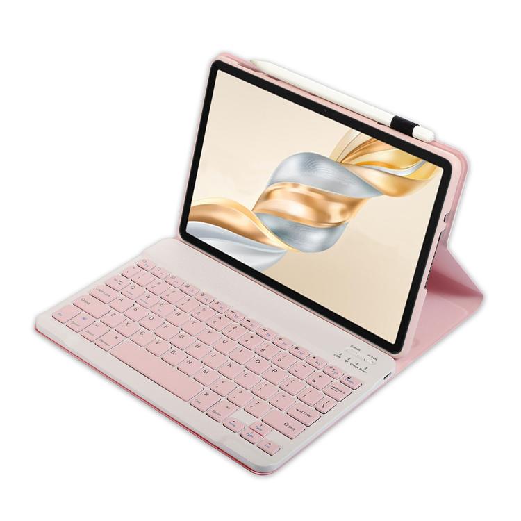 For Honor Pad X9 Pro 11.5 AH28 Ultra-thin Detachable Bluetooth Keyboard Leather Tablet Case(Pink White) - Others Keyboard by buy2fix | Online Shopping UK | buy2fix