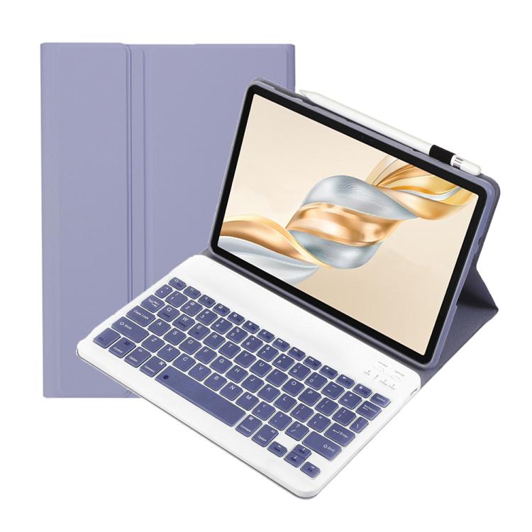 For Honor Pad X9 Pro 11.5 AH28 Ultra-thin Detachable Bluetooth Keyboard Leather Tablet Case(Lavender White) - Others Keyboard by buy2fix | Online Shopping UK | buy2fix