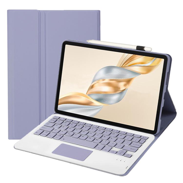 For Honor Pad X9 Pro 11.5 AH28-A Ultra-thin Detachable Bluetooth Keyboard Leather Tablet Case with Touchpad(Lavender White) - Others Keyboard by buy2fix | Online Shopping UK | buy2fix