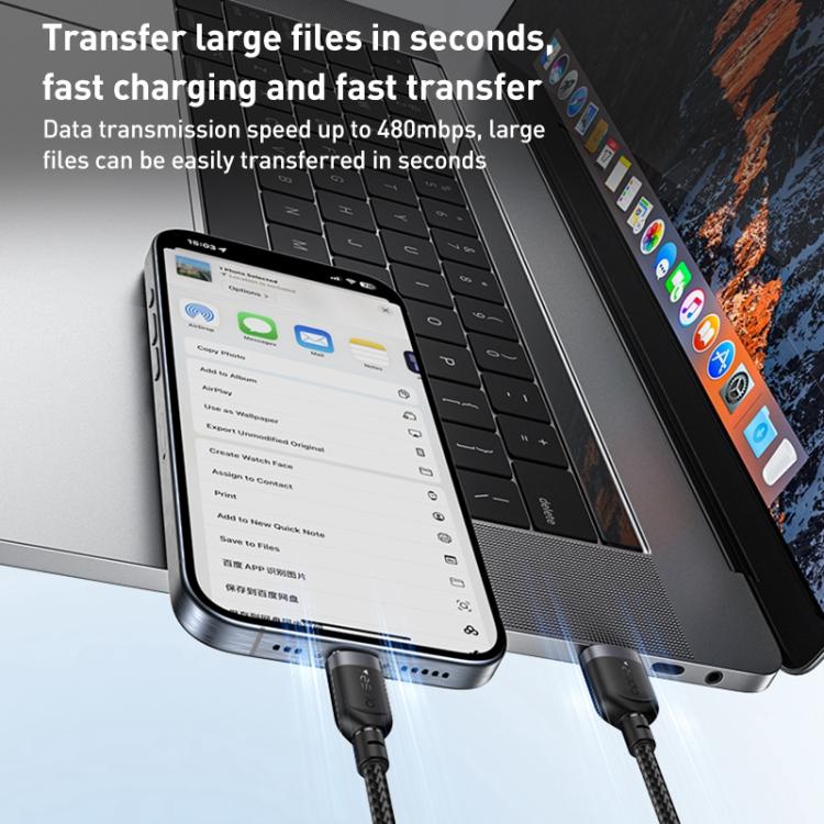 Yesido 3A USB to Type-C Fast Charging Cable, Length:2m(Black) - USB-C & Type-C Cable by Yesido | Online Shopping UK | buy2fix