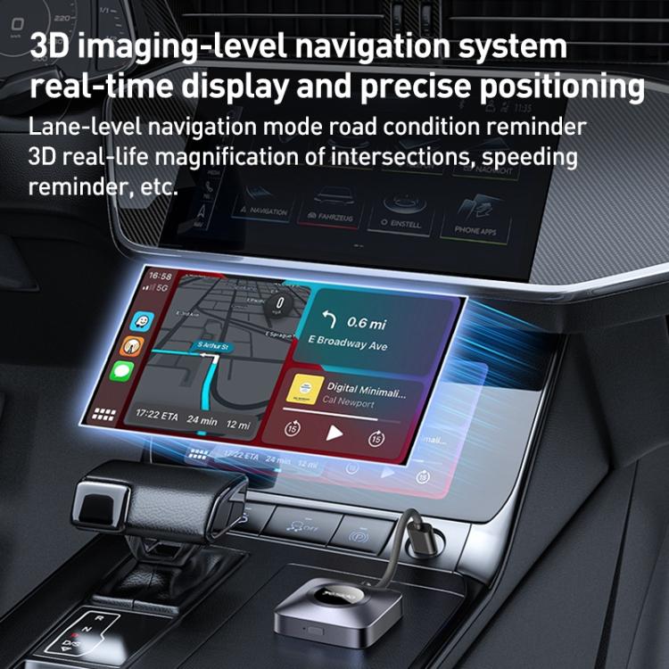 Yesido KM23 Wireless CarPlay with USB to Type-C Adapter(Grey) - Bluetooth Adapters by Yesido | Online Shopping UK | buy2fix