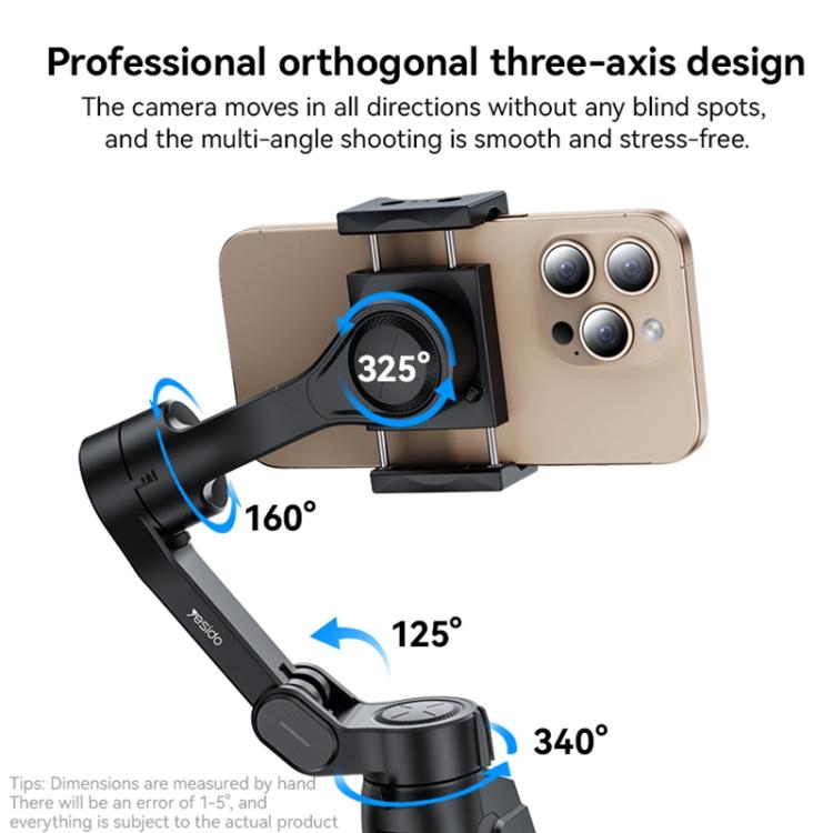 Yesido SF27 3 Axis Handheld Shooting Stabilizer(Black) - Handheld Gimbals by Yesido | Online Shopping UK | buy2fix