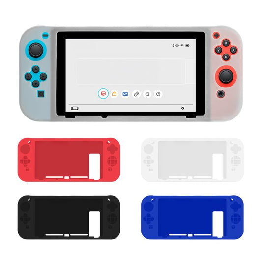 For Nintendo Switch Game Console Solid Color Silicone Full Protective Case(White) - Cases by buy2fix | Online Shopping UK | buy2fix